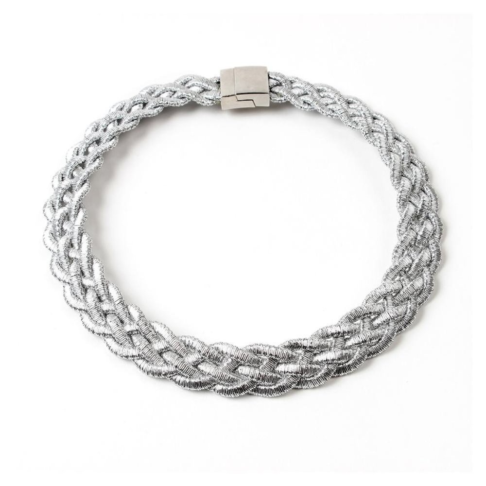 Piazza Collar Silver Necklace